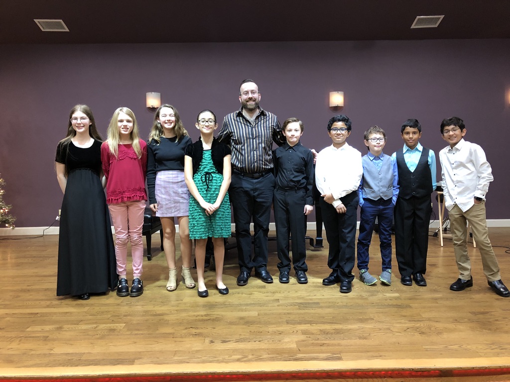 David Price Music students at a holiday recital